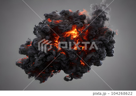 Beautiful red and black dual tone explosive smoke art background. 104268622