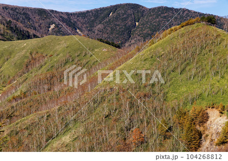 奥日光・社山から見る黒檜山への稜線 104268812
