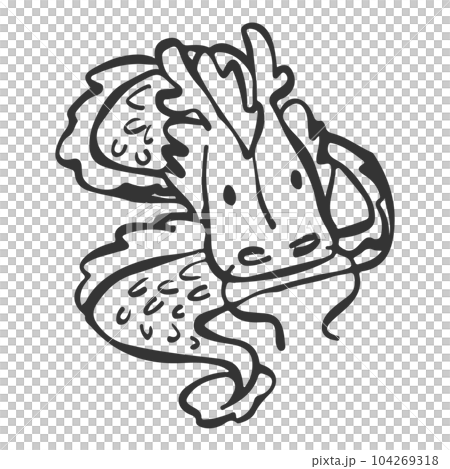 Flappy hand drawn dragon illustration Flappy hand drawn dragon illustration 104269318