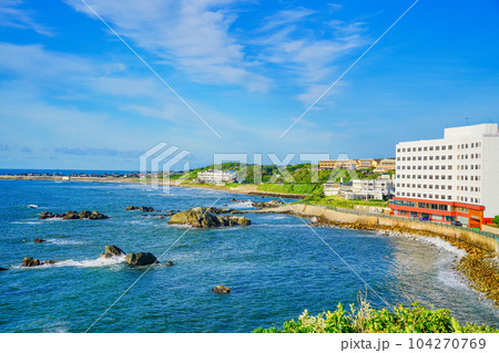 (千葉県銚子市)犬吠埼海岸・海辺のホテル 朝 (千葉県銚子市)犬吠埼海岸・海辺のホテル 朝 104270769
