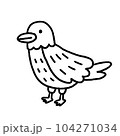シンプルな線画の野生の鳥 104271034