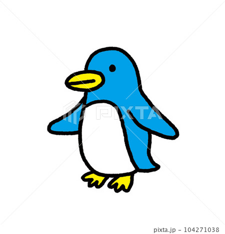 シンプルな線画でカラーのペンギン シンプルな線画でカラーのペンギン 104271038