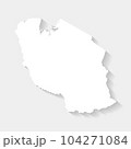 Simple white Tanzania map on gray background, vector, illustration, eps 10 file 104271084