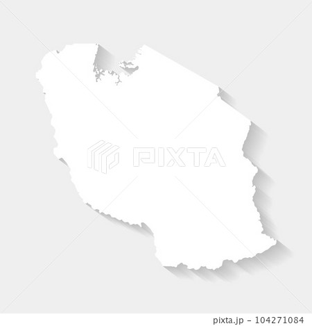 Simple white Tanzania map on gray background, vector, illustration, eps 10 file 104271084