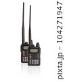 walkie talkie, isolate on white, radio transmitter manual, black, new, portable, professional adult 104271947