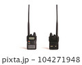 walkie talkie, isolate on white, radio transmitter manual, black, new, portable, professional adult 104271948