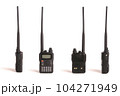 walkie talkie, isolate on white, radio transmitter manual, black, new, portable, professional adult 104271949