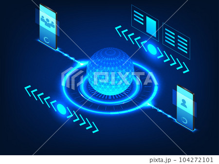 Isometric processor technology with smartphones communicating It conveys communication through a network with a processor that collects data and converts the signal to the system. 104272101