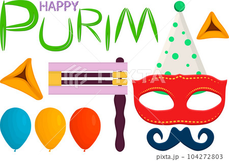 Collection accessory for celebration holiday Purim 104272803