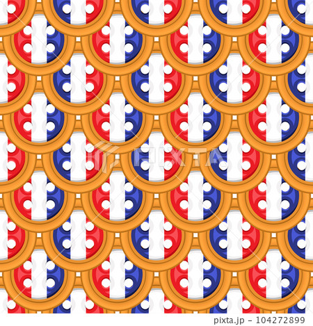Pattern cookie with flag country France in tasty biscuit Pattern cookie with flag country France in tasty biscuit 104272899