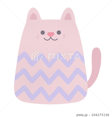 Cute fancy kitten cat character 104273136