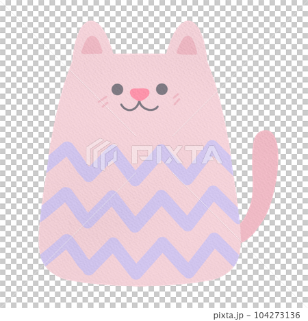 Cute fancy kitten cat character 104273136