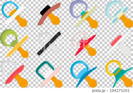 big set baby pacifiers, dummy with rubber nipple 104273201