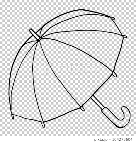 線画イラスト 手描き 傘 線画イラスト 手描き 傘 104273604