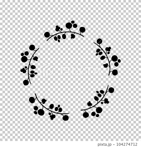 植物框-簡單的植物裝飾框(五邊形) 植物框-簡單的植物裝飾框(五邊形) 104274712