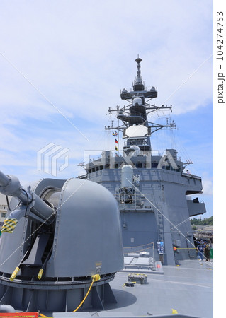 護衛艦の主砲と艦橋 自衛艦 海上自衛隊 護衛艦の主砲と艦橋 自衛艦 海上自衛隊 104274753