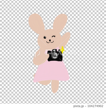 Rabbit taking a camera Rabbit taking a camera 104274902