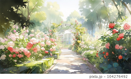 バラの植物園 Generative AI バラの植物園 Generative AI 104276492