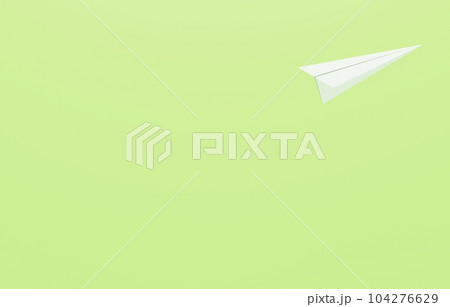 3D素材_紙飛行機_緑 104276629