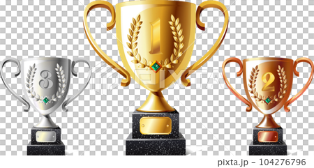 3d Traphy Vector First Prize Traphy 104276796