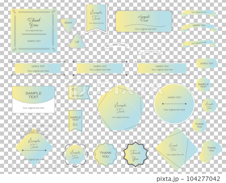 Airy geometric frame pastel green 104277042