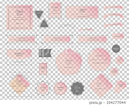 Airy geometric frame pastel pink 104277044