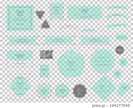 Airy geometric frame pastel turquoise Airy geometric frame pastel turquoise 104277049