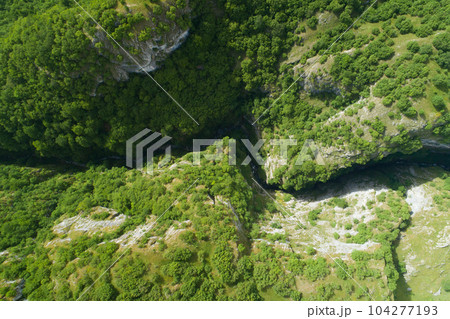 Aerial view of the narrow canyon Nevidio Aerial view of the narrow canyon Nevidio 104277193