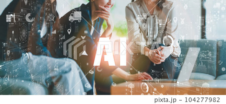 女性社員たち 104277982