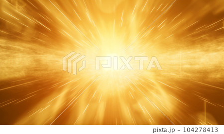 Solar system background, rays, yellow, for magazine articles, concept of the future 104278413