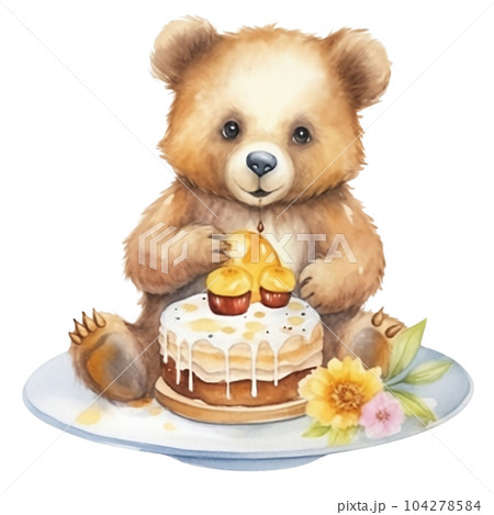 prompthunt: polaroid photo of a bear eating cake at his 7 0's birthday at a  zoo, highly detailed painting by gaston bussiere, craig mullins, j. c.  leyendecker