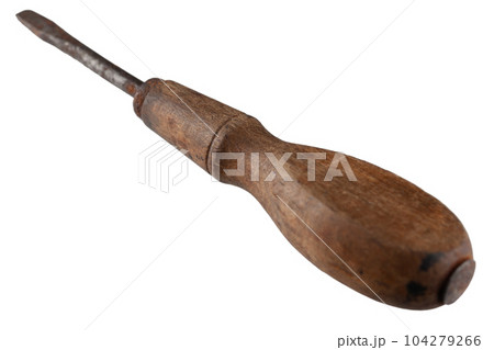 Old vintage retro rusty screwdriver 104279266