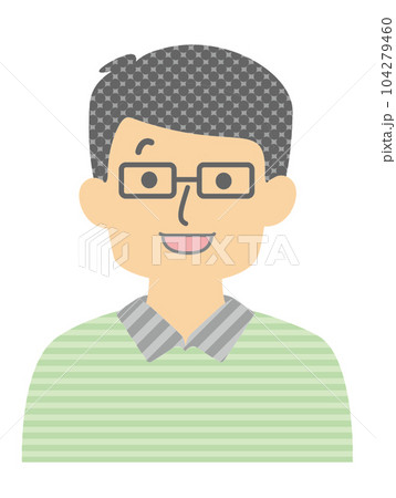 表情: 笑顔 男性 02 表情: 笑顔 男性 02 104279460