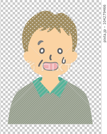 面部表情:驚訝的男前輩 面部表情:驚訝的男前輩 104279466