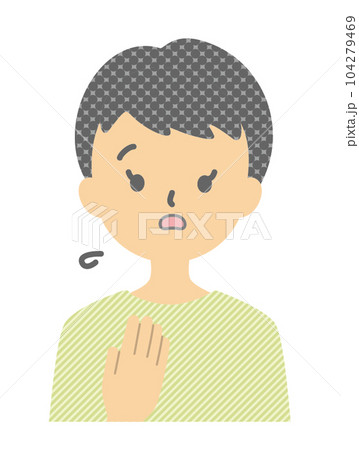 表情: 驚く 女性 03 表情: 驚く 女性 03 104279469