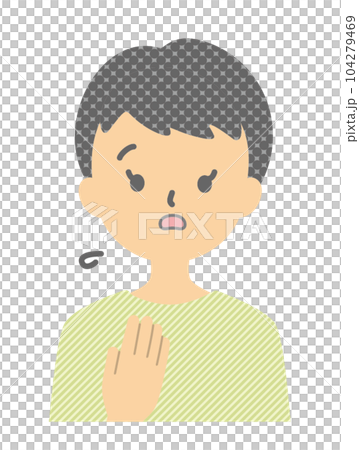 表情: 驚く 女性 03 表情: 驚く 女性 03 104279469