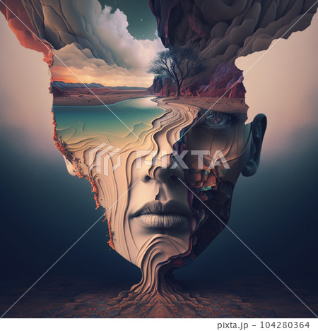 Abstract art background. Generative Ai Illustration. High quality illustration 104280364