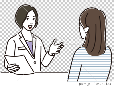 檢查的藥劑師婦女 104282183