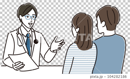 診察をする男性医師 104282186