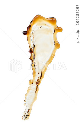 Coffee drink Shape form droplet of espresso splashes into drop cola line tube attack fluttering in air and stop motion freeze shot. Splash soyu soy sauce coffee drink texture graphic resource elements Coffee drink Shape form droplet of espresso splashes into drop cola line tube attack fluttering in air and stop motion freeze shot. Splash soyu soy sauce coffee drink texture graphic resource elements 104282297