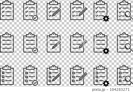 Check line drawing icon set Check line drawing icon set 104283271