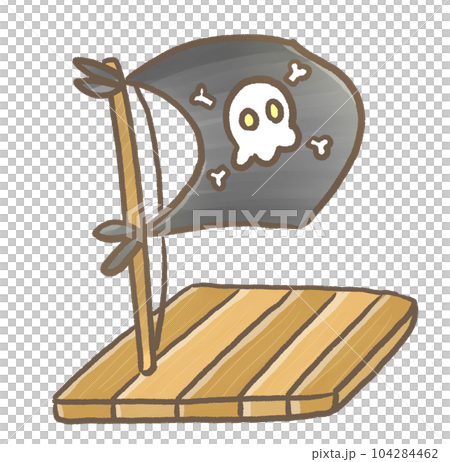 R: Sea where pirates lurk☆Pirate flag raft ③ 104284462