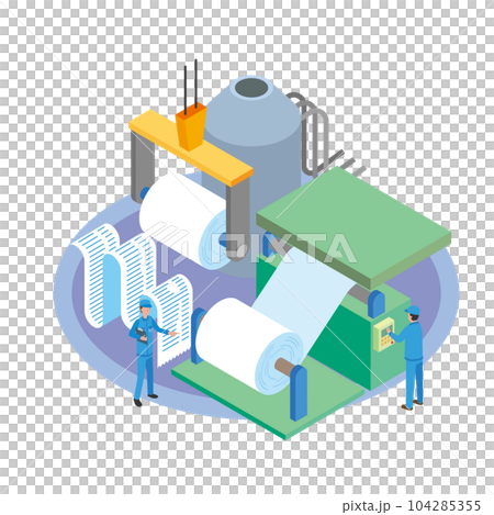 製紙産業のイメージイラスト 104285355