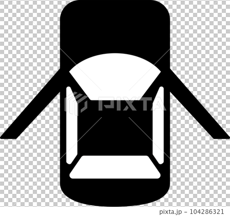 車門打開的汽車象形圖 104286321