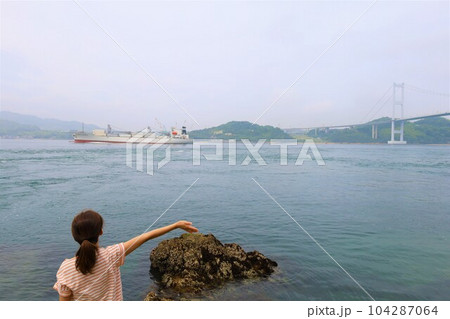 広島大崎上島からフェリーで大三島としまなみ海道で今治の馬島へ梅雨と初夏の合間のこと 104287064