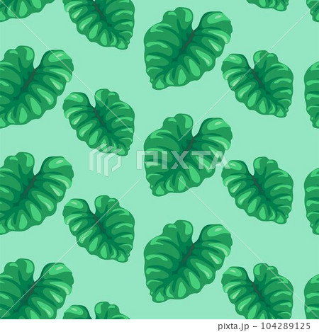 Tropical leaves and branches seamless pattern 104289125
