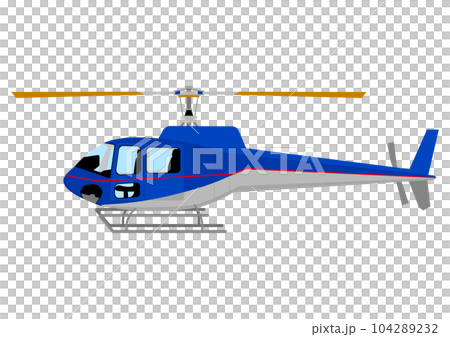 横から見たヘリコプター 104289232