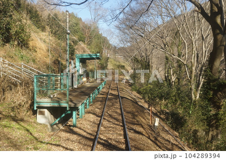 わたらせ渓谷鉄道からの車窓風景 本宿駅 わたらせ渓谷鉄道からの車窓風景 本宿駅 104289394