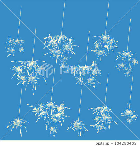 シンプルに表現した線香花火の素材集, シンプルに表現した線香花火の素材集, 104290405