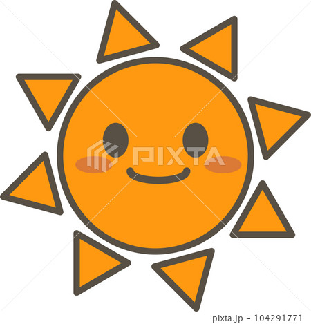 太陽キャラクターの可愛いイラスト 太陽キャラクターの可愛いイラスト 104291771